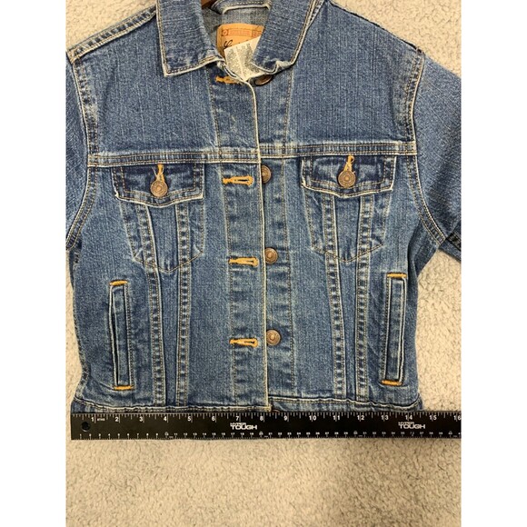 Levi Strauss Signature Denim Blue Jean Youth Button-up Jacket Large (L) - Picture 11 of 13